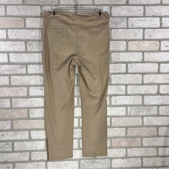 Eileen Fisher Organic Cotton Khaki Ankle Zip Pants Size M - Picture 6 of 8